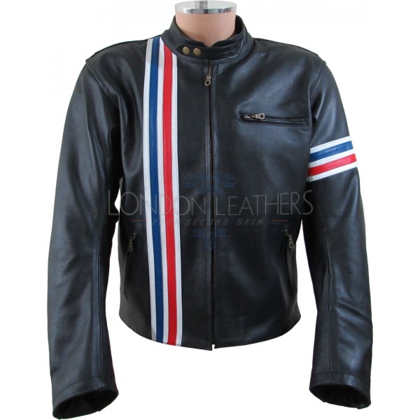 Peter Fonda Easy Rider Classic CE Armour Padded Biker Leather Jacket